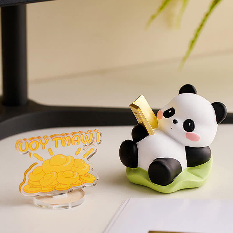 Buddha Stones 樹脂製ロータスパンダのスマホスタンド かわいい動物の装飾 - image 10