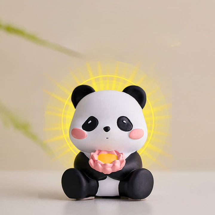 Buddha Stones 樹脂製ロータスパンダのスマホスタンド かわいい動物の装飾 - image 25
