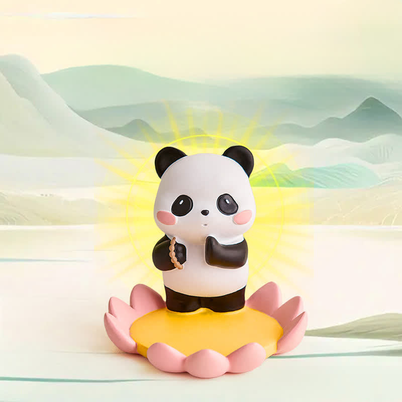 Buddha Stones 樹脂製ロータスパンダのスマホスタンド かわいい動物の装飾 - image 14