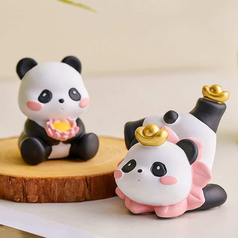 Buddha Stones 樹脂製ロータスパンダのスマホスタンド かわいい動物の装飾 - image 2