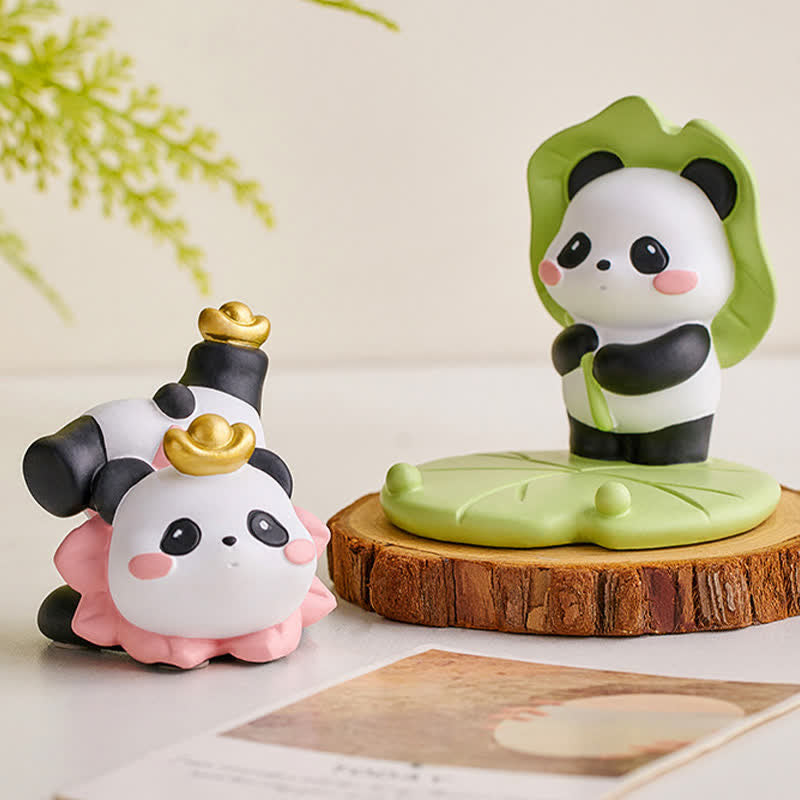 Buddha Stones 樹脂製ロータスパンダのスマホスタンド かわいい動物の装飾 - image 4