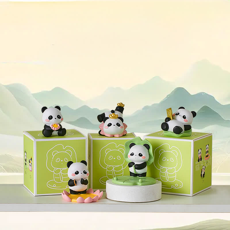 Buddha Stones 樹脂製ロータスパンダのスマホスタンド かわいい動物の装飾 - image 1