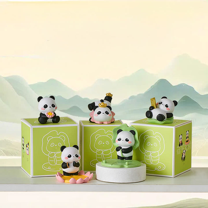 Buddha Stones 樹脂製ロータスパンダのスマホスタンド かわいい動物の装飾 - image 1