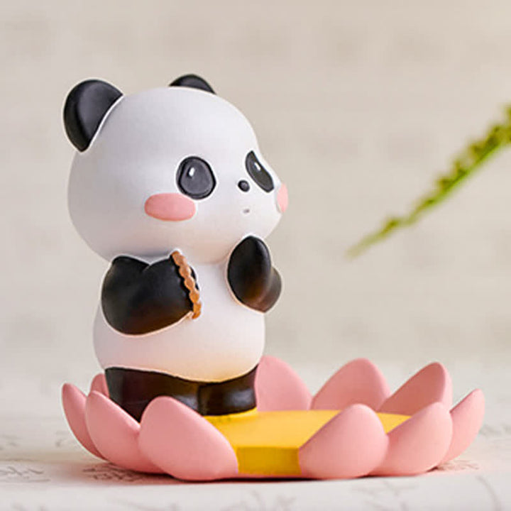 Buddha Stones 樹脂製ロータスパンダのスマホスタンド かわいい動物の装飾 - image 16