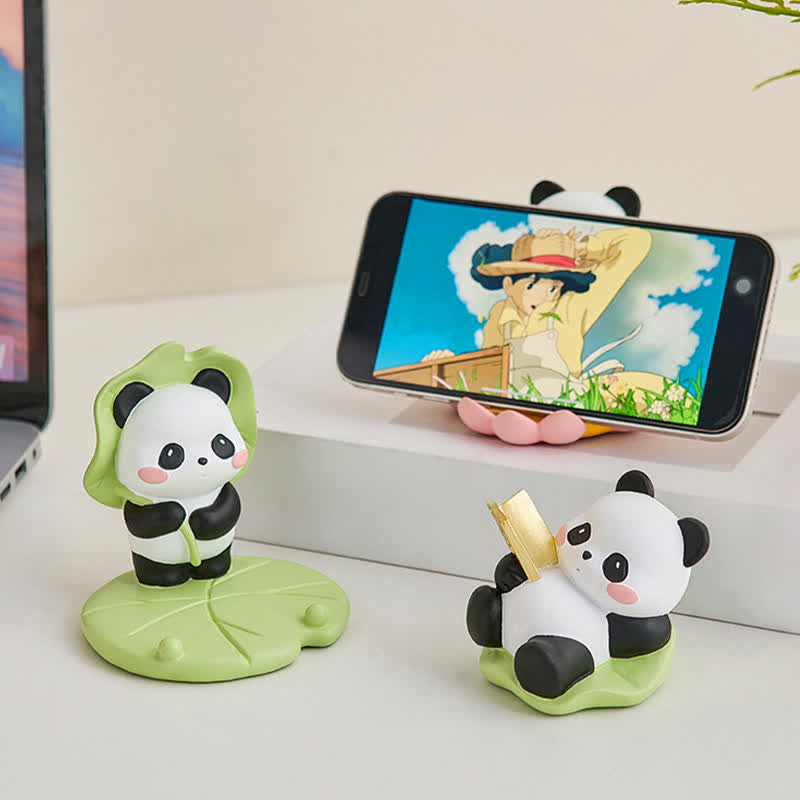 Buddha Stones 樹脂製ロータスパンダのスマホスタンド かわいい動物の装飾 - image 6