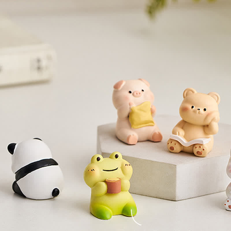 Buddha Stones 樹脂製かわいい動物ロッキングチェア 快適なデスクデコレーション - image 14
