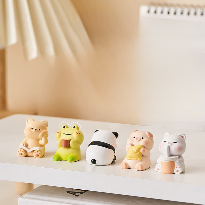 Buddha Stones 樹脂製かわいい動物ロッキングチェア 快適なデスクデコレーション - image 15