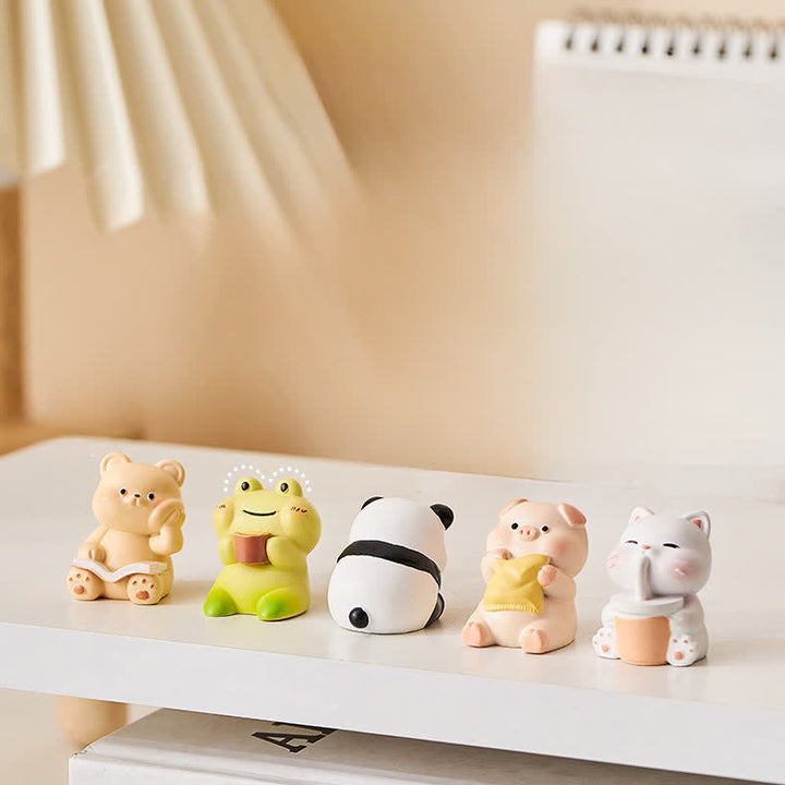 Buddha Stones 樹脂製かわいい動物ロッキングチェア 快適なデスクデコレーション - image 15