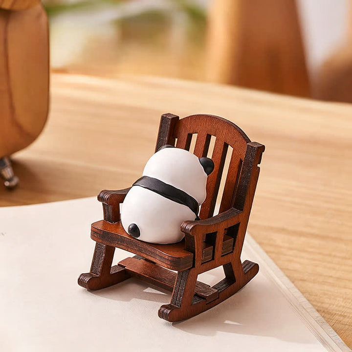Buddha Stones 樹脂製かわいい動物ロッキングチェア 快適なデスクデコレーション - image 8