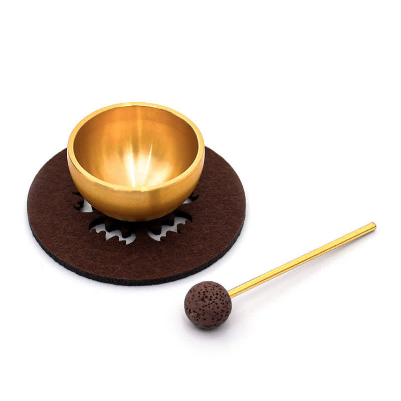 Buddha Stones 真鍮製ミニグラウンディング瞑想シンギングボウルギフトセット - image 11
