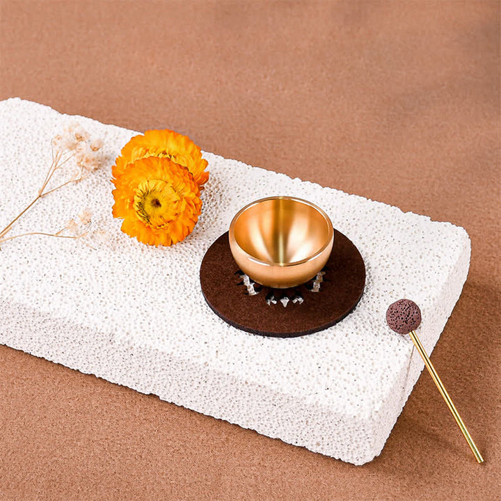Buddha Stones 真鍮製ミニグラウンディング瞑想シンギングボウルギフトセット - image 3