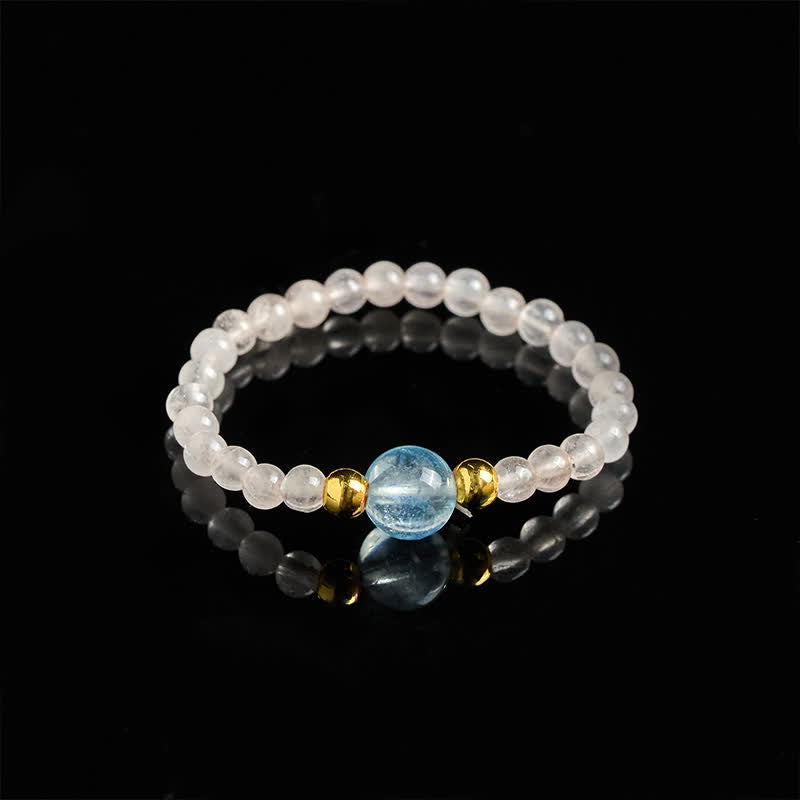 Buddha Stones 2mmミニビーズ 天然ロードナイト アクアマリン トパーズ ローズクォーツ ヒーリング用伸縮リング - image 15
