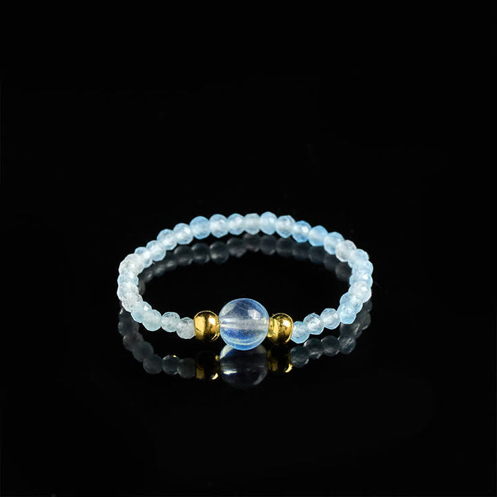 Buddha Stones 2mmミニビーズ 天然ロードナイト アクアマリン トパーズ ローズクォーツ ヒーリング用伸縮リング - image 21