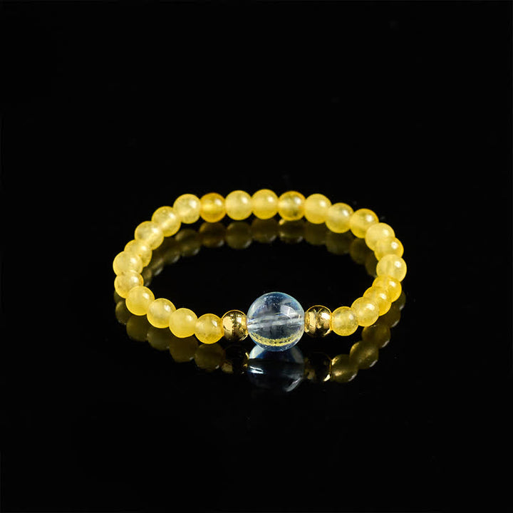 Buddha Stones 2mmミニビーズ 天然ロードナイト アクアマリン トパーズ ローズクォーツ ヒーリング用伸縮リング - image 9