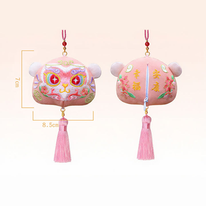Buddha Stones 中国の十二支刺繍入り龍虎タッセル幸運かわいい動物装飾 - 猿 - image 26