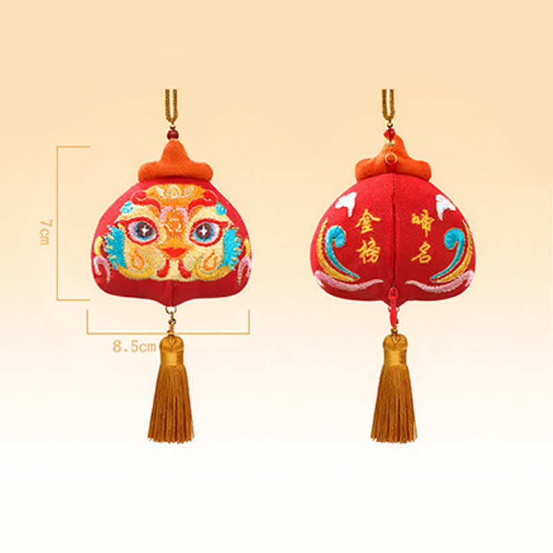 Buddha Stones 中国の十二支刺繍入り龍虎タッセル幸運かわいい動物装飾 - 雄鶏 - image 30