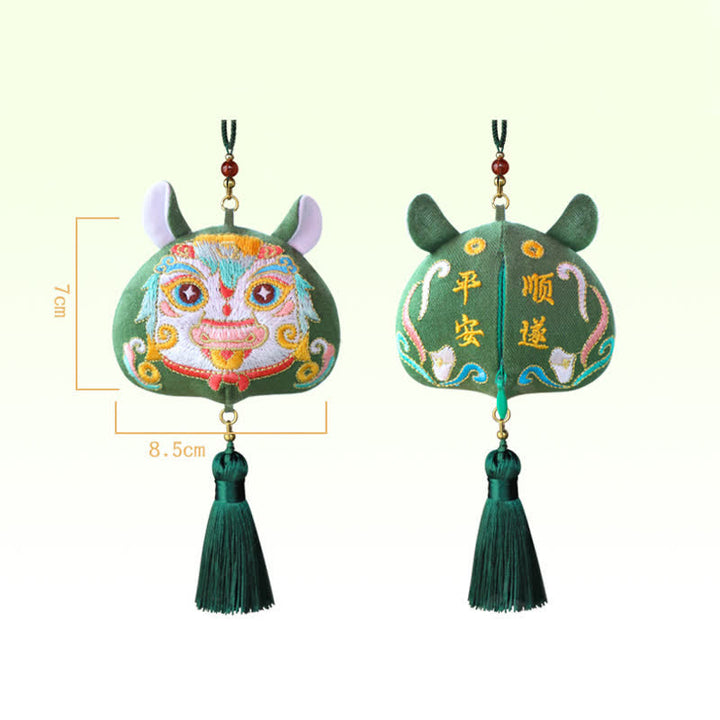 Buddha Stones 中国の十二支刺繍入り龍虎タッセル幸運かわいい動物装飾 - 馬 - image 28