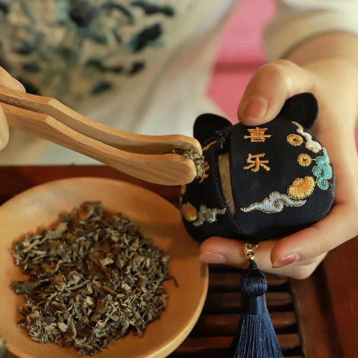 Buddha Stones 中国の十二支刺繍入り龍虎タッセル幸運かわいい動物装飾 - image 12
