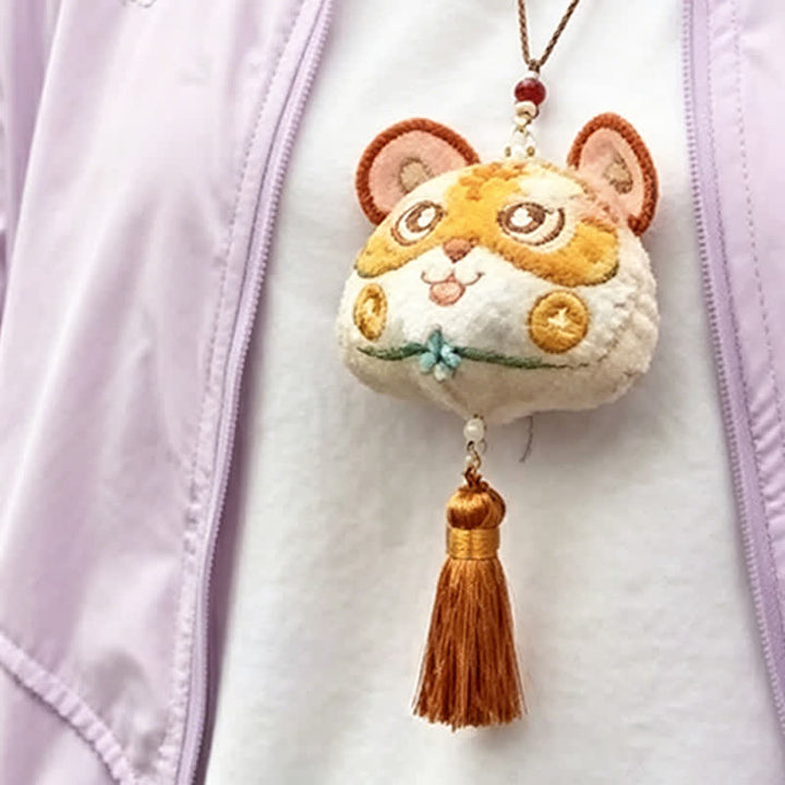 Buddha Stones 中国の十二支刺繍入り龍虎タッセル幸運かわいい動物装飾 - image 14
