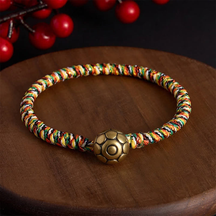 Buddha Stones 手織りのカラフルな糸を使った蓮のバランス編みブレスレット - ゲサンフラワー - 7.5インチ（19cm） - image 11