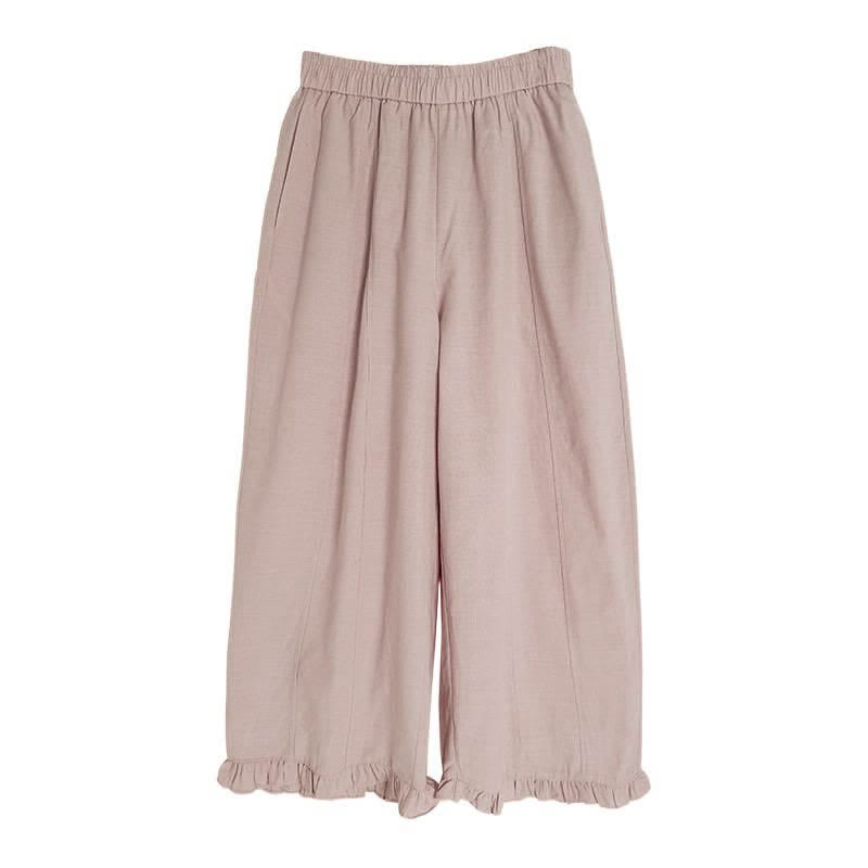 Buddha Stones夏用 カジュアル ミニマリスト 無地 クロップドパンツ レディース ワイドレッグパンツ ポケット付き - image 13