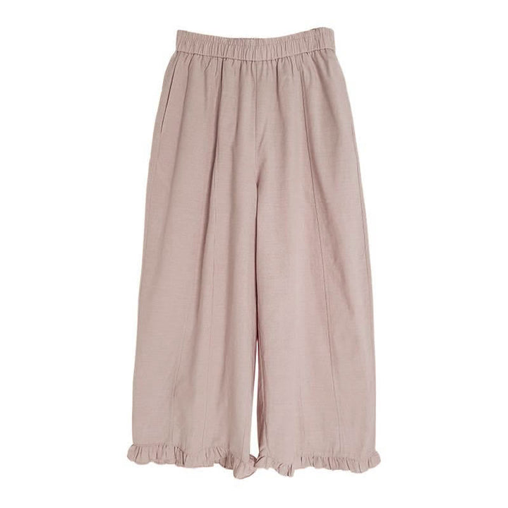 Buddha Stones夏用 カジュアル ミニマリスト 無地 クロップドパンツ レディース ワイドレッグパンツ ポケット付き - image 13