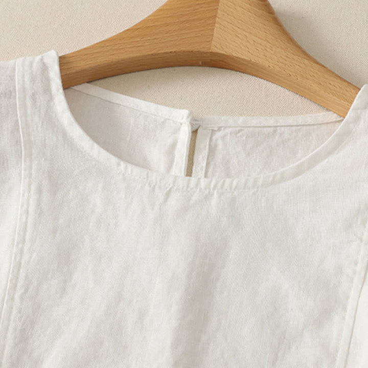 Buddha Stones 夏物カジュアルエレガント無地タンクトップ レディースノースリーブTシャツ - image 15