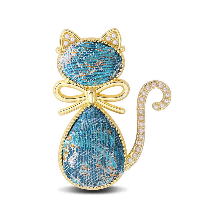 Buddha Stones パールソング錦織猫弓純潔ブローチ - ディープブルー（同系色調 - 柄は個体差あり） - image 12