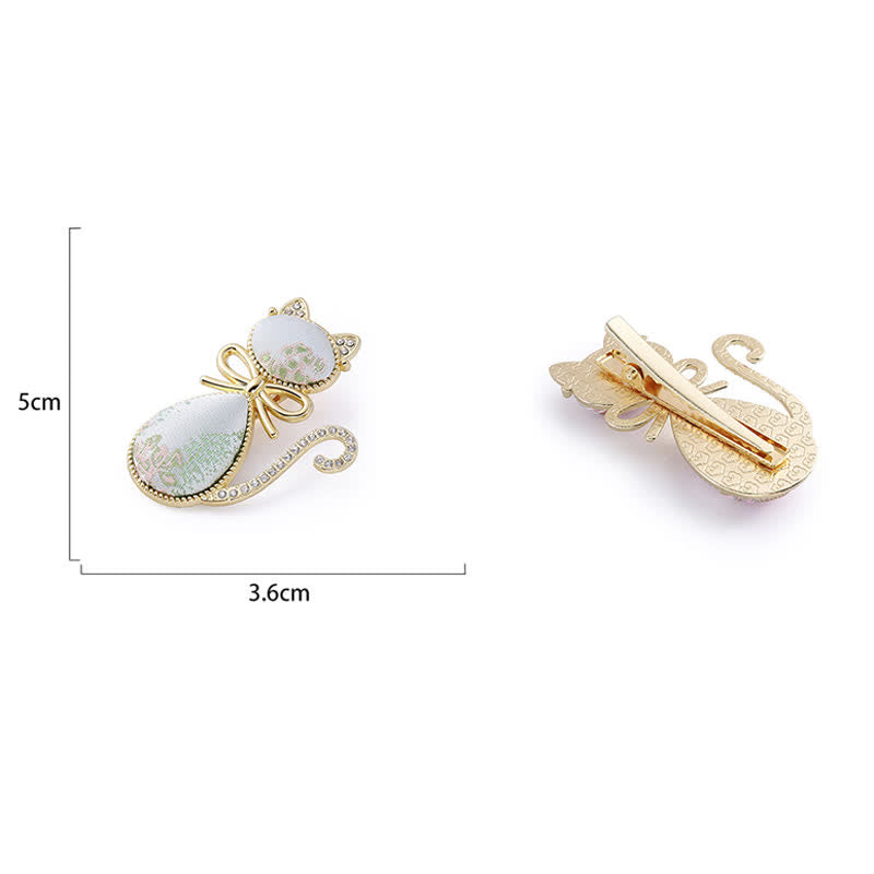 Buddha Stones 宋錦猫金メッキラインストーン中国風ヘアスティック - image 7