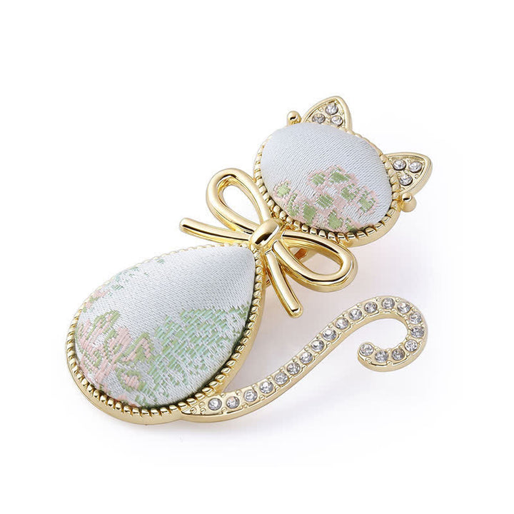 Buddha Stones 宋錦猫金メッキラインストーン中国風ヘアスティック - ライトブルー（同系色 – 柄は異なる場合があります） - image 6