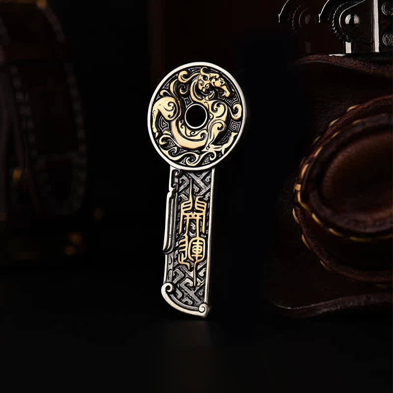 Buddha Stones 銅製の龍の力のヴィンテージコインペンダントネックレス - image 4