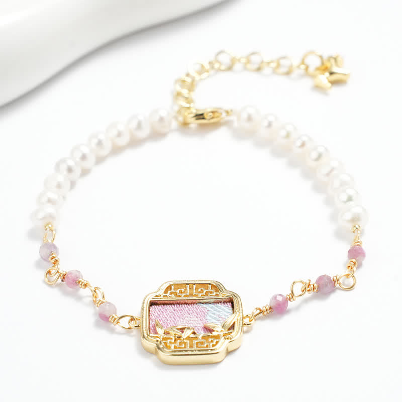 Buddha Stones パールピュリティソングブロケードチャームネオチャイニーズブレスレット - image 1