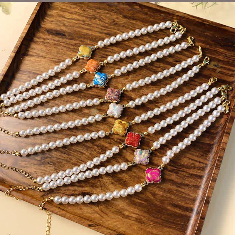 Buddha Stones パールソング ブロケード クローバー ピュリティ 新中国ブレスレット - image 15