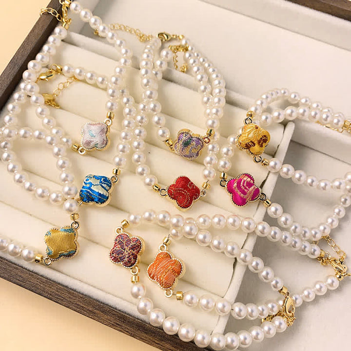 Buddha Stones パールソング ブロケード クローバー ピュリティ 新中国ブレスレット - image 14