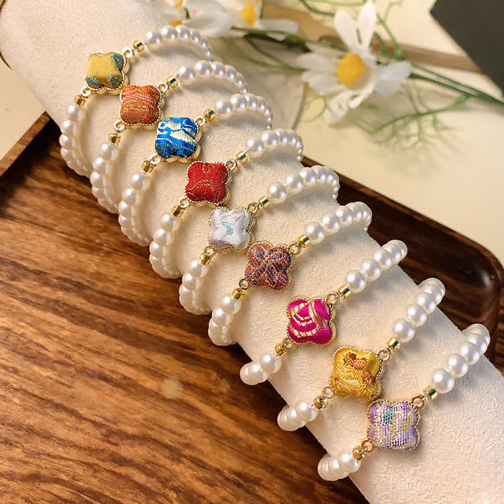 Buddha Stones パールソング ブロケード クローバー ピュリティ 新中国ブレスレット - image 12