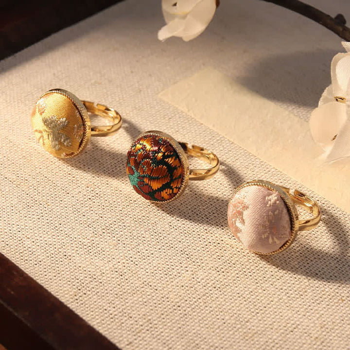 Buddha Stones 宋錦刺繍ラウンドエレガンスリング - image 25