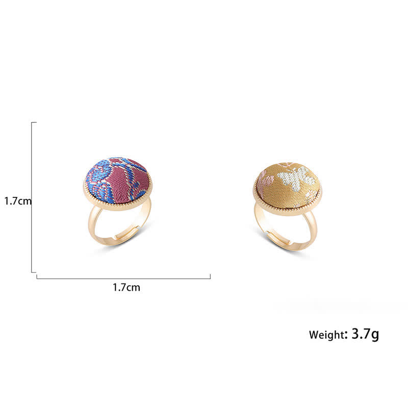 Buddha Stones 宋錦刺繍ラウンドエレガンスリング - image 18