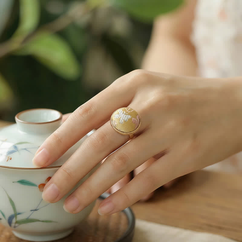 Buddha Stones 宋錦刺繍ラウンドエレガンスリング - image 22