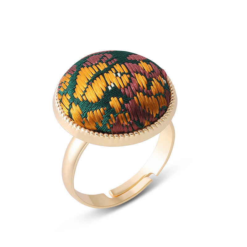 Buddha Stones 宋錦刺繍ラウンドエレガンスリング - image 5