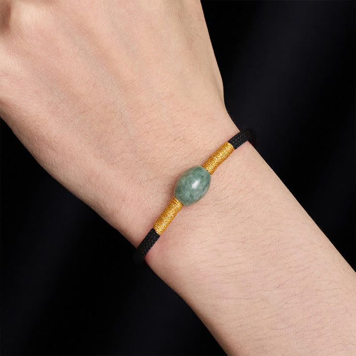 Buddha Stones 翡翠ビーズと赤紐の守護ブレスレット - image 9