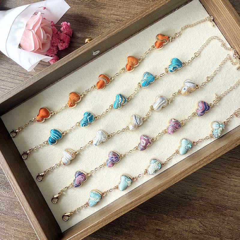 Buddha Stones 宋錦銅ひょうたん良縁祈願金色ブレスレット - image 6