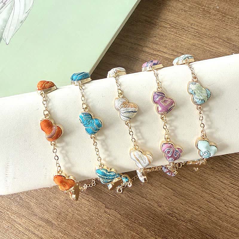 Buddha Stones 宋錦銅ひょうたん良縁祈願金色ブレスレット - image 5