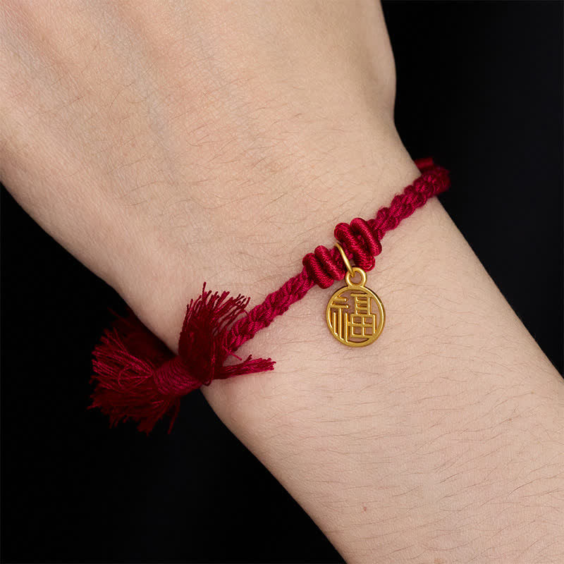 Buddha Stones 銅蓮の赤紐の新しい始まりのブレスレット - image 8