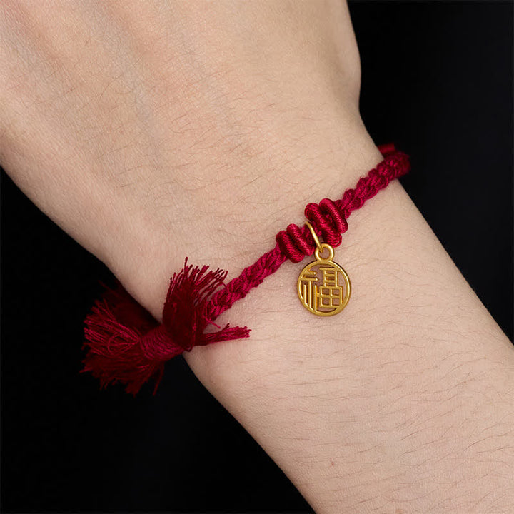 Buddha Stones 銅蓮の赤紐の新しい始まりのブレスレット - image 8