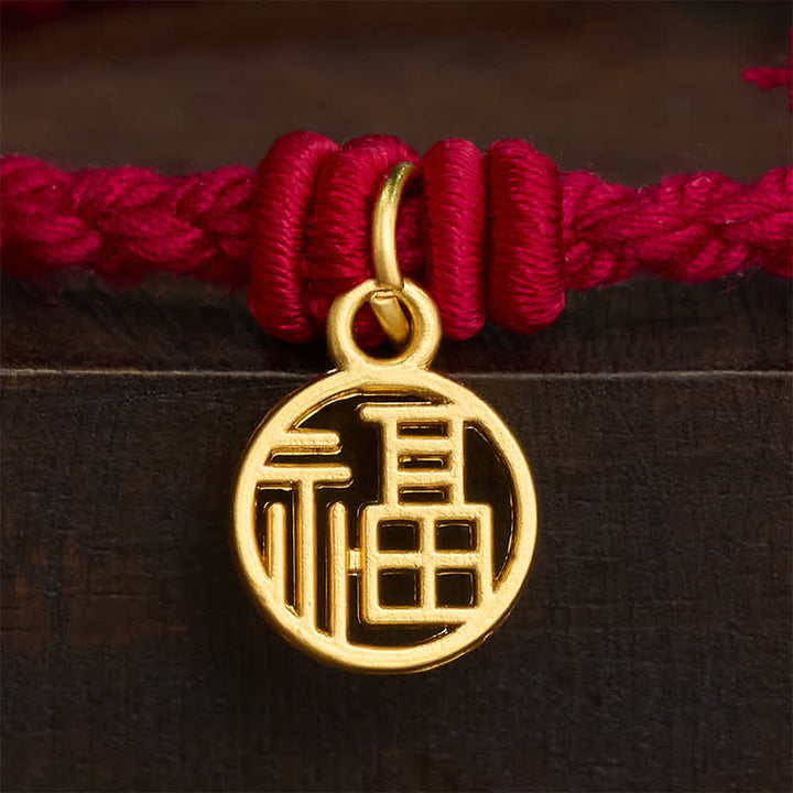 Buddha Stones 銅蓮の赤紐の新しい始まりのブレスレット - image 9