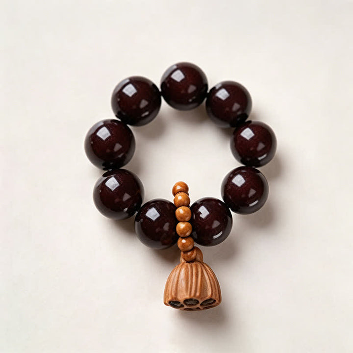 Buddha Stones 白い菩提樹の実、蓮の実、グラウンディング、手磨き、触覚的な瞑想ビーズ装飾品 - 黒 - ホワイトボーディシード（純粋さ♥明晰さ） - image 17