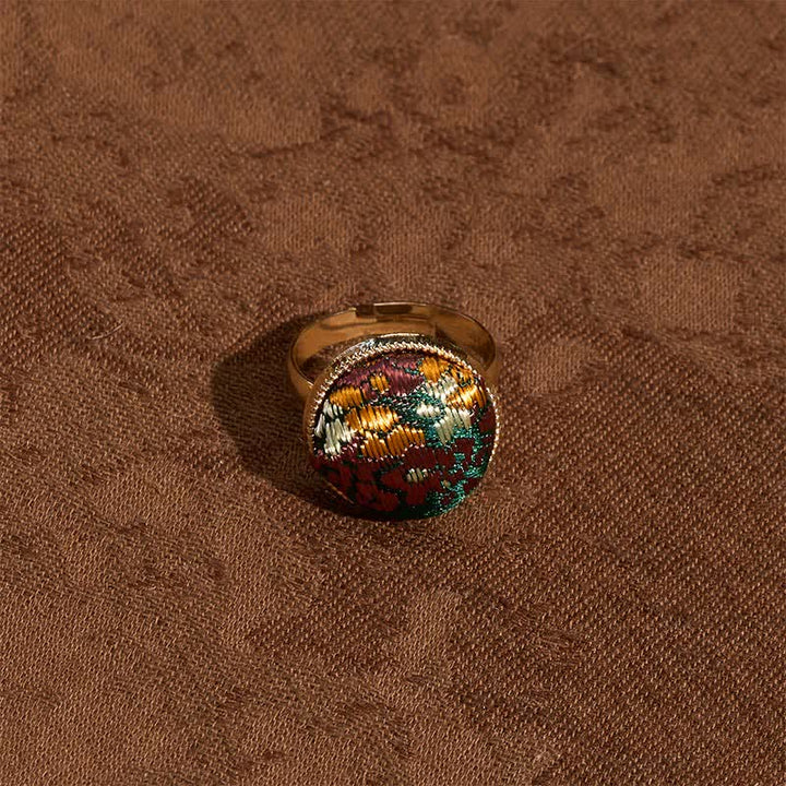 Buddha Stones 宋錦刺繍ラウンドエレガンスリング - image 1