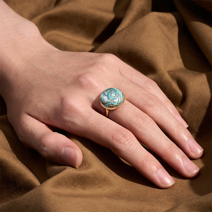 Buddha Stones 宋錦刺繍ラウンドエレガンスリング - image 11