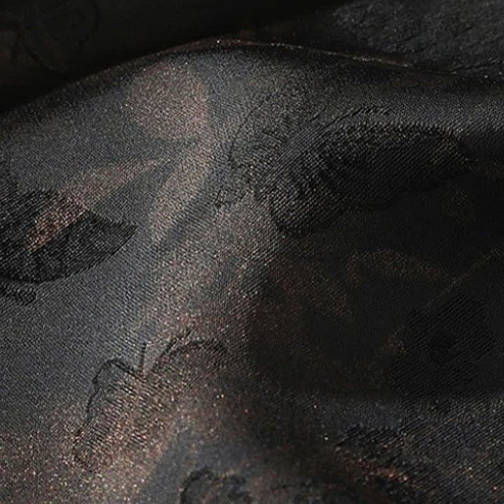 Buddha Stones 春夏向け唐風カジュアルマンダリンカラー竹蝶柄メンズ半袖シャツ - image 11