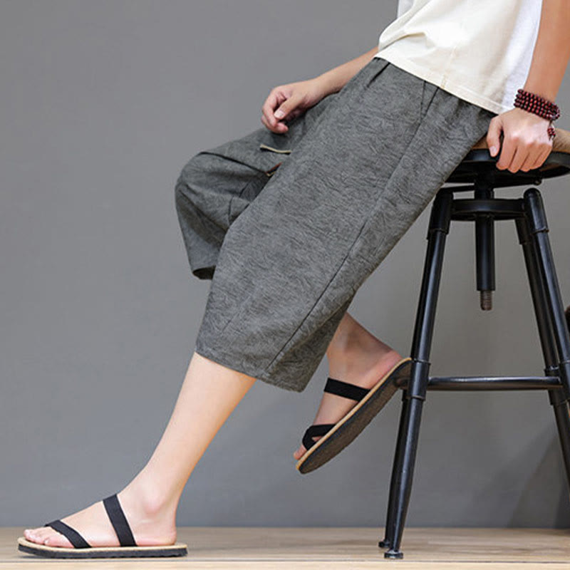 Buddha Stones 夏物カジュアル ボヘミアン ドローストリング アブストラクト メンズ ショートパンツ ポケット付き - image 19